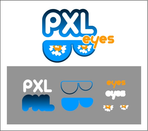 Creation of Web 2.0 - Logo PXLEyes v2.1: Step 1